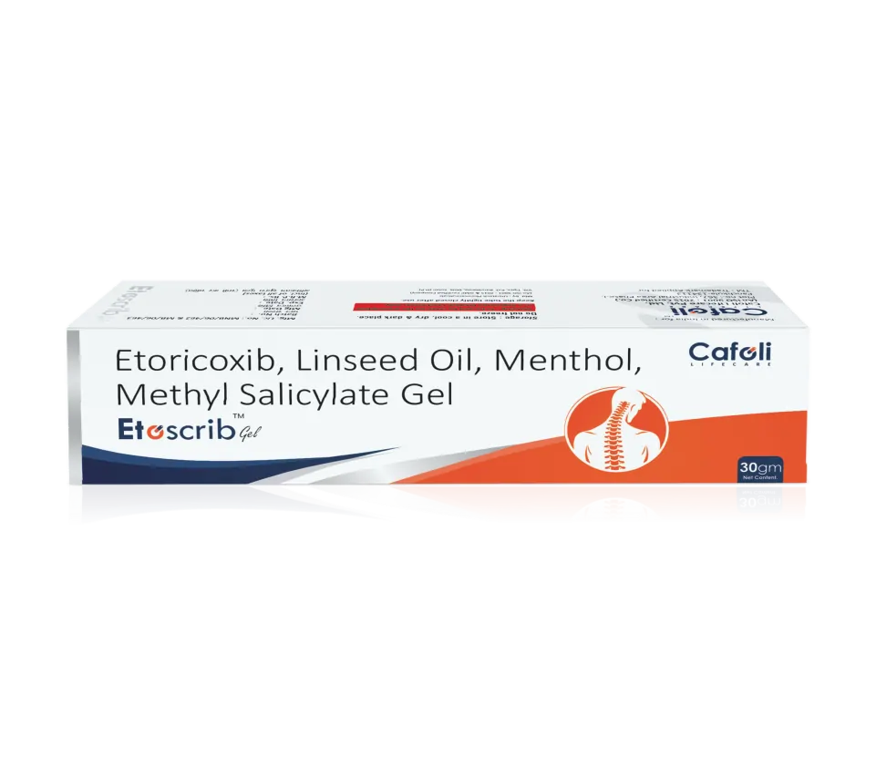 Etoricoxib  + Linseed Oil  + Menthol  + Methyl Salicylate Ointment at Best Price in PCD Pharma Franchise for NSAID and Muscle Relaxant.